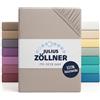 Julius Zöllner 8380347540 Lenzuolo in Jersey di Jersey Montato Doppio Pacco per il Lettino, Misura 60 X 120/70 X 140, Taupe