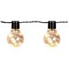 Catena Luminosa 20 Bulb Gocce Led Bianco Caldo, Feste Giardino Casa Eventi Matrimonio Natale, L 10 mt, Prolungabile
