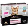 Purina Pro Plan Cat Adult Delicate Digestion in salsa Multipack 10x85g - Pesce dell'oceano Cibo umido per gatti