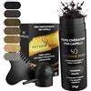 SD SALVATHOR DURAN Fibre cheratina per capelli Salvathor Duran Kit 3 Pezzi (Fibra 25 g + Applicatore + Pettine) Castano Scuro