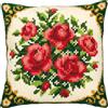 VERVACO Kit Cuscino Punto Croce Fiori Set Ricamo Principianti Cuscini Gobelin Decorativi ca. 40 x 40 cm Accessori per Lavoretti Creativi DIY Casa Decor Hobby Adulti Cross Stitch