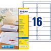 Avery J8162 - 15 - Set di 240 etichette Stampa a Getto d' Inchiostro 99,1 x 33,9 mm Bianco