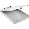 Amazon Basics Portablocco in alluminio con scomparto portadocumenti, a due piani, pinza standard, 35,5 x 23 cm, Argento, 22,9 x 5,6 x 35,6 cm