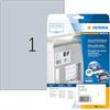 HERMA Etichette per Targhette, 210 x 297 mm, Etichette Adesive A4 per Stampante, 1 Etichette per Foglio, Argento