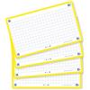 Oxford - Schede flash a quadretti con cornice gialla, confezione da 80, 7,5 x 12,5 cm, dimensioni 400133871