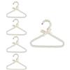 POFET 5 grucce per bambini con perle finte e fiocco, in plastica, con perle, eleganti, antiscivolo, colore: bianco