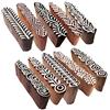 Royal Kraft Mehndi Stampa Timbro Orientale Bordo Disegno Legno Blocchi (Set di 10)