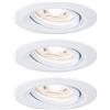 Paulmann 94293 Nova mini Plus lampada da incasso LED Coin rotonda orientabile incl. 3 faretti da incasso da 4 Watt dimmerabile bianco opaco apparecchio da incasso alluminio bianco caldo 2700 K