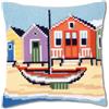 VERVACO Kit Cuscino Punto Croce sulla Costa Set Ricamo Principianti Cuscini Gobelin Decorativi ca. 40 x 40 cm Accessori per Lavoretti Creativi DIY Casa Decor Hobby Adulti Cross Stitch