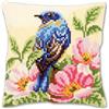 VERVACO Kit Cuscino Punto Croce Uccello Blu Set Ricamo Principianti Cuscini Gobelin Decorativi ca. 40 x 40 cm Accessori per Lavoretti Creativi DIY Casa Decor Hobby Adulti Cross Stitch