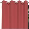 Soleil d'ocre Alix Tenda con occhielli, antipiega, Rosso, 140 x 250 cm