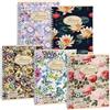 Pigna, Confezione 5 Quaderni Spiralati Nature Flowers,carta riciclata 80gr, A5 , con 4 fori e microperforazione, interno 5M,quadretti 5mm