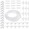 Kingrun Tubo Aria per Acquario, 48 Pezzi L I Y T connettori per Tubo dell'Aria Acquario + 5M 4/6mm Tubo Ossigeno Acquario, Acquario Accessori Standard per Pompe d'Aria