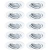 Paulmann 93400 Lampada da incasso LED Base rotonda 10 faretti da incasso da max. 10 Watt bianco apparecchio da incasso metallo spot da soffitto GU10