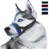 ILEPARK Museruola per Cane in Nylon, Contro morsi e abbaio, con Anello Regolabile (M,Blu)