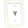 Deknudt Frames Cornice portafoto in Legno, Modello Base, Legno, Bianco/Beige, 18 x 24 cm, bianco / beige