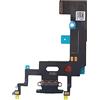 Smartex® Connettore di ricarica compatibile con iPhone XR Nero - Dock charging flex di ricambio con parti elettriche