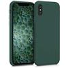 kwmobile Custodia Compatibile con Apple iPhone XS Cover - Back Case per Smartphone in Silicone TPU - Protezione Gommata - verde muschio