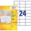 Avery Laser Labels, White 70 x 37mm DP247 2400ST
