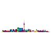 Homemania msticker-Berlin Sticker Mosaic City, Multicolore in Vinile, 103 x 0.1 cm x 20 cm