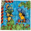 CERAMICHE CALTAGIRONE Pannello Paladino ceramica Azzurro 40×40