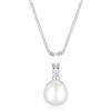 COLLANA CON CIONDOLO ACQUAMARINA CUORE E DIAMANTE | - La