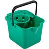 ADDIS Secchio con Dispositivo strizzatore, 12 l, Colore: Verde