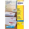 Avery Etichette autoadesive (24 per foglio) - 63,5 x 33,9 mm - Stampa a Getto d'Inchiostro, Bianco, j8159 Imballaggio: 40 fogli 63,5 x 33,9 mm bianco