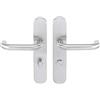 Bricard 666465 - Set di maniglie in acciaio inox su piastra Tempo New Wave per porta di bagno, WC, da condannare