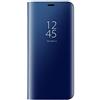 HAOTIAN Cover per Samsung Galaxy A31, Custodia con Specchio Curvata, Smart View Mirror Flip Cover, Clear View Standing Flip Case. Blu