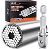 BIIB Idee Regalo Uomo, Regalo Festa del Papà, Gadget Utili Chiave Universale (7-19mm), Festa del Papa Idee Regalo, Regali Uomo, Chiave a Bussola Universale