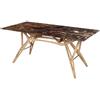 ZANOTTA tavolo con piano in marmo Emperador REALE - 2320-EMPERADOR-90x200-NATURALE