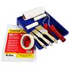 CRINSTON KIT rullo per pittura antigoccia + KIT pennelli piatti + telo protettivo universale 20m² + secchio da pittura grande + nastro di carta.