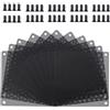 eBoot 120 mm 10 Pezzi Filtro Ventola PC a Polvere Filtro di Computer Radiatore in PVC Nero Caso d'Antipolvere Copertura in Rete con 40 Pezzi Viti