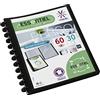 Viquel GEODE - Proteggi documenti in plastica con tasche rimovibili, porta viste personalizzabili, rilegatura a 60 viste (30 tasche), formato A4 Maxi colore: nero