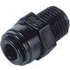 Raccordo Rapido Dm Fit Terminale diritto tubo Ø - filetto conico BSPT 6MM x 1/8