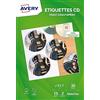 Avery White Full Face CD/DVD Label - Inkjet - J8676