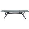 ZANOTTA tavolo con piano in vetro REALE CM - 2320-CM-NERO-FUME-100x280