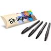 Pentel Arts Brush Sign Pen SES15C, Pennarello, Nero, Confezione da 4