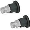 Ganter Normelemente Ganter Norm elementi | Mini Raster - GN 822.7 | Bulloni diametro: 5 mm | guida/Resto di acciaio Inossidabile | 2 pezzi, GN 822.7-5-M10X1-C