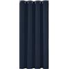 Deconovo Tenda Oscurante per Interni 138 CM Altezza, Termica Isolante con Anelli per Camera da Letto Moderna 1 Pannello, 132x138 CM, Blu Navy