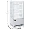 Vetrina Refrigerata Da Banco Bianca 78 Litri +2°C/+12°C Classe C