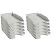 Exacompta - Cod.12306D - Confezione da 10 Vaschette portacorrispondenza Ecotray Office per formato A4+ - Impilabili - Capacità 500 fogli 80 gr - Dimensioni : 34,5 x 25,5 x 6,5 cm - Grigio