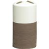 Sealskin Doppio Portaspazzolini Doppio, Porcellana, Marrone, 6,9 x 13,4 x 6,9 cm