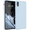 kwmobile Custodia Compatibile con Apple iPhone XR Cover - Back Case per Smartphone in Silicone TPU - Protezione Gommata - celeste pastello