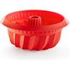 Lékué - Stampo rotondo per savarin, 22 cm, Rosso