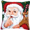 VERVACO Kit Cuscino Punto Croce Silenzio! Set Ricamo Principianti Cuscini Gobelin Decorativi ca. 40 x 40 cm Accessori per Lavoretti Creativi DIY Casa Decor Hobby Adulti Cross Stitch