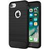 NEW'C Cover Compatibile con iPhone 7 e iPhone 8 (4.7), con Urti Assobirmento e Fibra di Carbonio [Gel Flex Silicone]