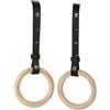 TOORX PROFESSIONAL LINE Coppia Anelli da Ginnastica in Legno di Faggio Ø23,5 cm con Cinghie Regolabili in Nylon - Qualità Superiore