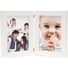 Deknudt Frames S41VF1-H2V -10.0X15.0 - Cornice portafoto Doppia, in Formato Verticale, Colore Bianco 19,4 x 15,1 x 1,6 cm
